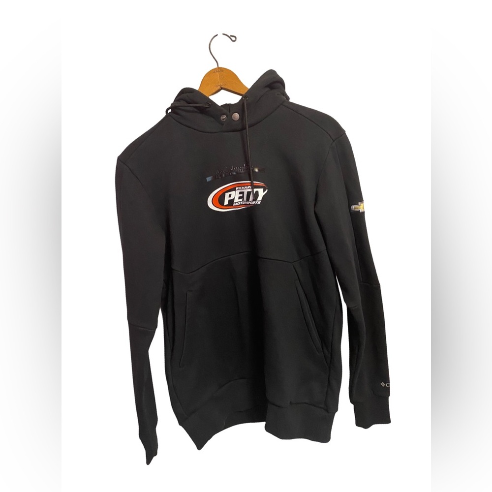 Richard Petty Motorsport Black Columbia Thick‎ Hooded Sweatshirt Size Medium